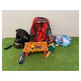 Toys, Helmets, Backpack & Glow Bracelets Toys, Helmets, Backpack & Glow Bracelets