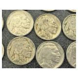 24 Buffalo Nickles - Dates Visible 24 Buffalo Nickles - Dates Visible