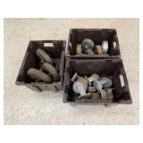 3 Tubs of Large Casters 3 Tubs of Large Casters