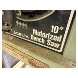 Delta 10" Table Saw on Rolling Steel Cart Delta 10" Table Saw on Rolling Steel Cart