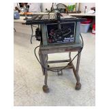 Delta 10" Table Saw on Rolling Steel Cart Delta 10" Table Saw on Rolling Steel Cart