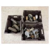 3 Tubs of Large Casters 3 Tubs of Large Casters