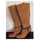 Freebird Holland Tan Suede Knee High Size 10 Boots by Tommy Hilfiger