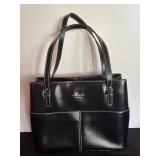 Grand Street Gabriel Black Leather Handbag by Kate Spade