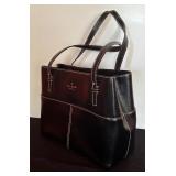 Grand Street Gabriel Black Leather Handbag by Kate Spade