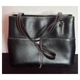 Grand Street Gabriel Black Leather Handbag by Kate Spade