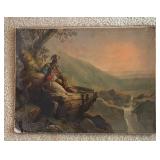 "The Receding Race: The Last of the Indians" Unframed Chromo-Lithograph Print by F.A. Chapman