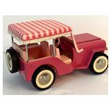 Vintage Tonka Toys 1962 Tonka Surry Pink Jeep with Canopy