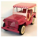 Vintage Tonka Toys 1962 Tonka Surry Pink Jeep with Canopy