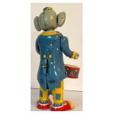 T.K. Toys News-Boy Clockwork Tin Wind Up Toy  &  Fossil Elephant Drummer