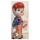 T.K. Toys News-Boy Clockwork Tin Wind Up Toy  &  Fossil Elephant Drummer
