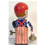 T.K. Toys News-Boy Clockwork Tin Wind Up Toy  &  Fossil Elephant Drummer