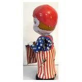 T.K. Toys News-Boy Clockwork Tin Wind Up Toy  &  Fossil Elephant Drummer