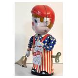 T.K. Toys News-Boy Clockwork Tin Wind Up Toy  &  Fossil Elephant Drummer