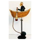 Nautical Salty Dog Sky Hook Rowing Sailor Teeter Totter Tin Balance Folk Art