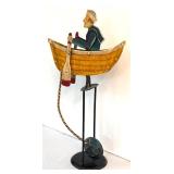 Nautical Salty Dog Sky Hook Rowing Sailor Teeter Totter Tin Balance Folk Art