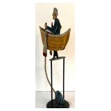 Nautical Salty Dog Sky Hook Rowing Sailor Teeter Totter Tin Balance Folk Art