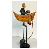 Nautical Salty Dog Sky Hook Rowing Sailor Teeter Totter Tin Balance Folk Art