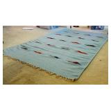 Vintage Blanket / Rug Chimayo or Mexican Origin Thunderbird Motifs