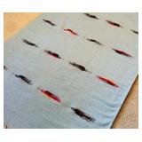Vintage Blanket / Rug Chimayo or Mexican Origin Thunderbird Motifs