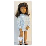 1969 Rare Vintage Sasha Side-Part Brunette Doll with Original Dress / "Sasha Brunette Part Party"