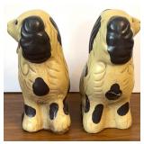 Vintage Ceramic Pair of Staffordshire Style Dog Figurines / Pair of 8 Inch Vintage Style Ceramic Spaniel Dog Figurines