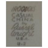 Russel Wright Iroquois Casual China Pink Sherbet Divided Dish with Knob Lid.