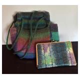 Lovely Coordinating Wool Handbag and Wallet
