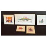 Five Petite Limited Edition Prints by Kiki Suarez and Block including Felicidades, Dragoncillo, Para Ti and More