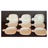 Nine Vintage Corning Ware Grab It Snack Sandwich Plates