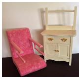 American Girl Doll Bistro Seat and American Girl Samantha