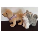 American Girl Doll Sandy the Golden Retriever and Pepper the Siberian Husky Toy Dogs
