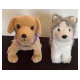 American Girl Doll Sandy the Golden Retriever and Pepper the Siberian Husky Toy Dogs