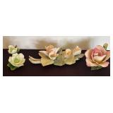 Exquisite Porcelain Floral Decor by Golden Crown and More