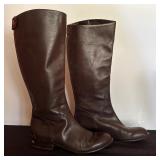 Brown Leather Franco Sarto Size 10 Boots