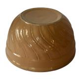 Grouping of Vintage Pottery Mixing Bowls and Faux Fruit