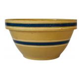 Grouping of Vintage Pottery Mixing Bowls and Faux Fruit