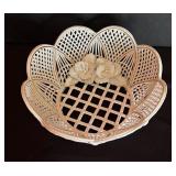 Romania White Bone China Lace Bowl with Floral Accents