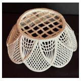 Romania White Bone China Lace Bowl with Floral Accents