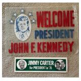 Presidential Political Memorabilia for John F. Kennedy and Jimmy Carter