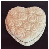 Lenox Heart Shaped Porcelain Bouquet of Roses Trinket Box