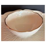 Elegant Retired Lenox Chip (Vegetable, shrimp) & Dip Bowl Gold Trim