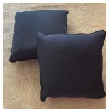 Two Navy Blue Accent Pillows