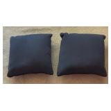 Two Navy Blue Accent Pillows