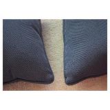 Two Navy Blue Accent Pillows