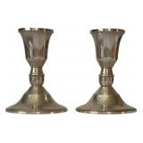 Pair of Vintage Sterling Silver Candle Holders, Weighted