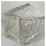 Lovely Crystal and Glass including Decanter, Petit Candle Holders, Bell (Germany), Heart and More