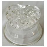 Lovely Crystal and Glass including Decanter, Petit Candle Holders, Bell (Germany), Heart and More