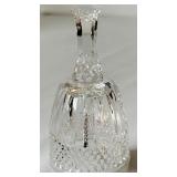 Lovely Crystal and Glass including Decanter, Petit Candle Holders, Bell (Germany), Heart and More