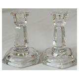 Lovely Crystal and Glass including Decanter, Petit Candle Holders, Bell (Germany), Heart and More